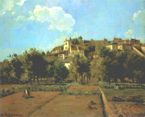 Les jardins des l'Hermitage, Pontoise à Camille Pissarro