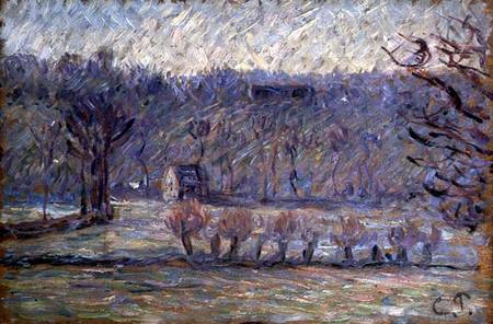 The Hill at Vaches, Bazincourt à Camille Pissarro
