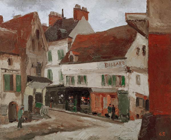 Place à La Roche-Guyon à Camille Pissarro