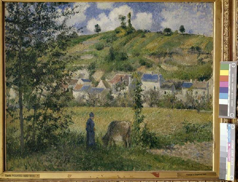 Paysage autour de Chaponval à Camille Pissarro