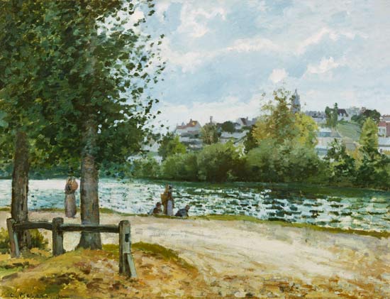 Les rives des Oise II à Camille Pissarro
