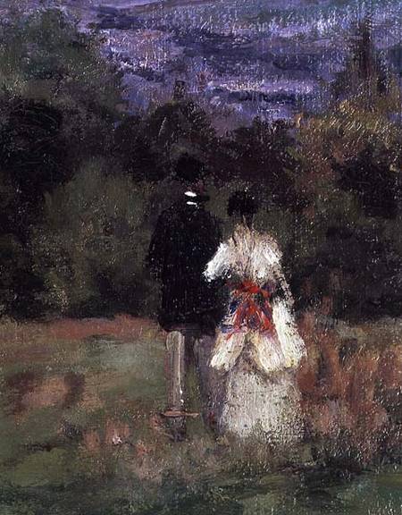 Louveciennes, detail of lovers à Camille Pissarro