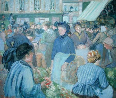 The Market at Gisons à Camille Pissarro