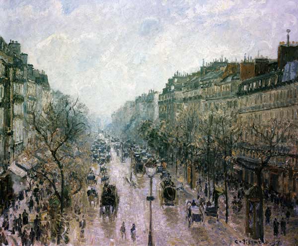 Le Boulevard Montmartre à Camille Pissarro