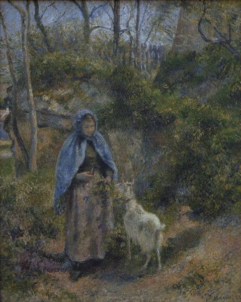 Pissarro / Woman with goat / 1881 à Camille Pissarro