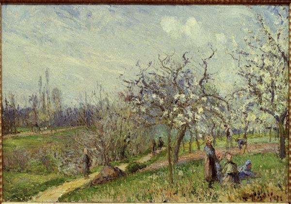 Pissarro/ Blühender Obstgarten/ 1872 à Camille Pissarro