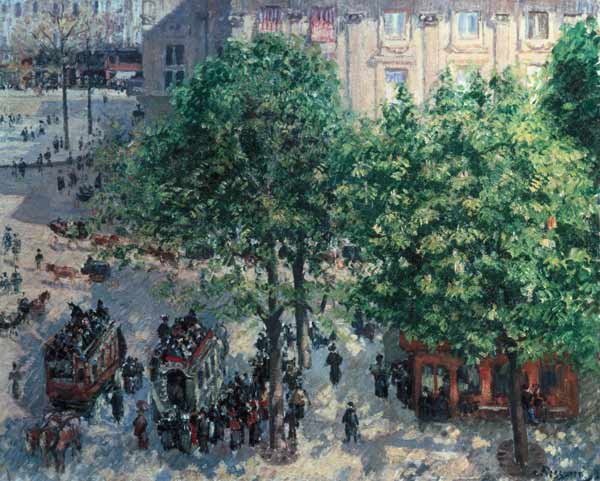 Place du théatre à Paris. à Camille Pissarro