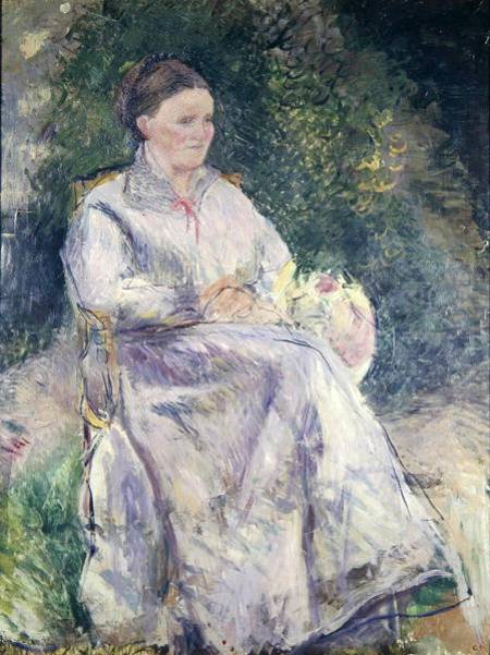 Portrait of Julie Velay, Wife of the Artist à Camille Pissarro