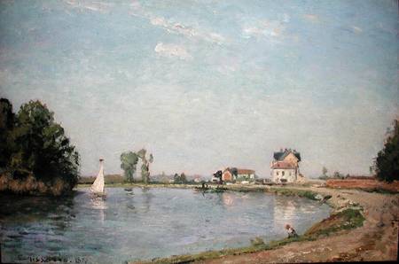 At the River's Edge à Camille Pissarro