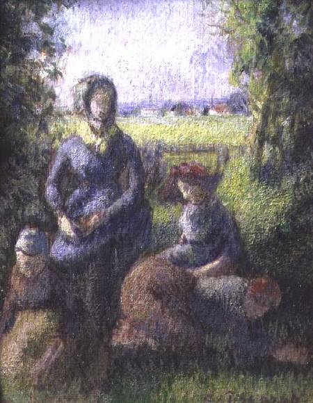 Rustic scene à Camille Pissarro