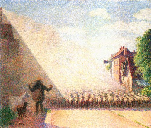 Le troupeau de mouton, Eragny à Camille Pissarro