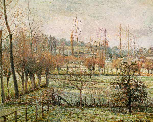 Snow Effect at Eragny à Camille Pissarro