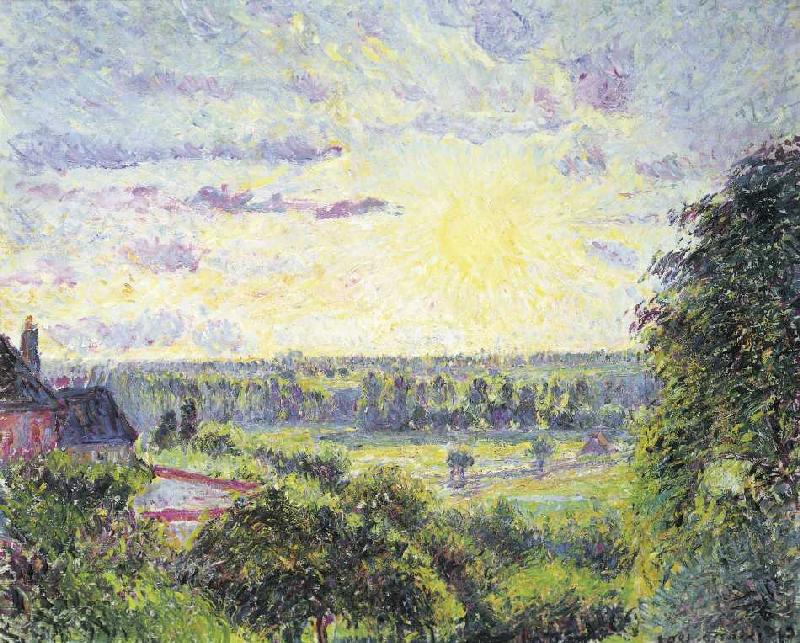 Sonnenuntergang in Eragny à Camille Pissarro