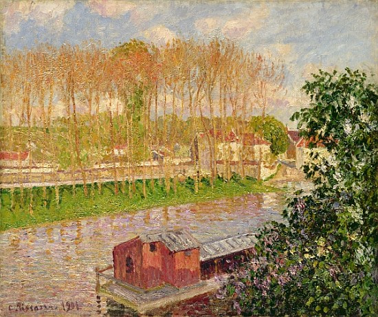 Sunset at Moret-sur-Loing à Camille Pissarro