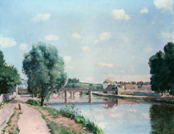 Pissarro / The railway bridge / c.1875 à Camille Pissarro