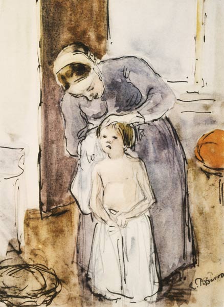 C. Pissarro / The Toilette / c. 1883 à Camille Pissarro