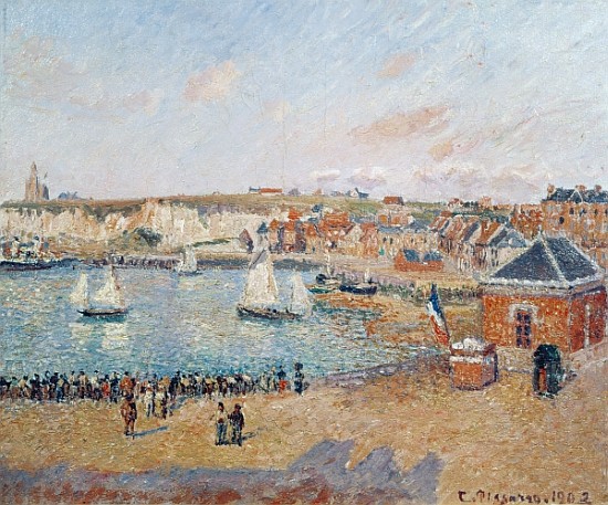 The Outer Harbour at Dieppe à Camille Pissarro