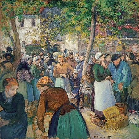 Le marché de volaille, Gisors 1885