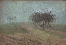 Pissarro / Foggy morning in Creil / 1873