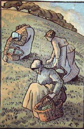 Women Gathering Mushrooms, from 'Travaux des Champs'