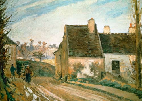 The Tumbledown Cottage near Osny à Camille Pissarro