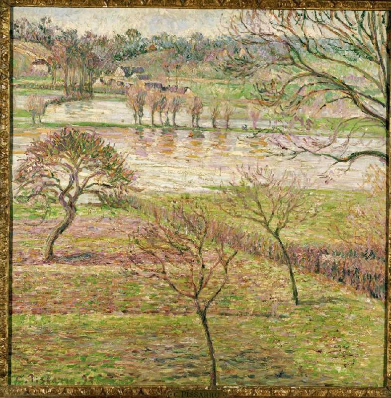 inondation à Eragny. à Camille Pissarro