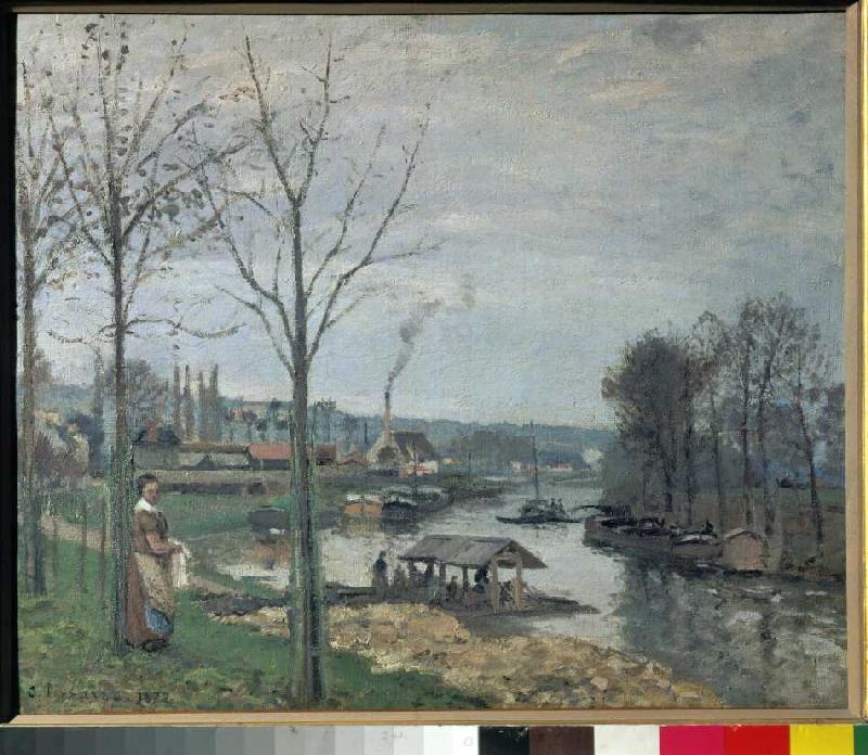 bateau-lavoir à Port-Marly (Pontoise) à Camille Pissarro