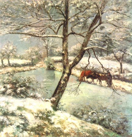 Les hivers à Montfoucault, Ambiance de neige à Camille Pissarro