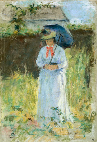 Woman with a Parasol à Camille Pissarro