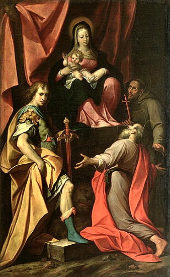 Madonna and Child with St. Vitalis, St. Jerome and St. Francis à Camillo Procaccini