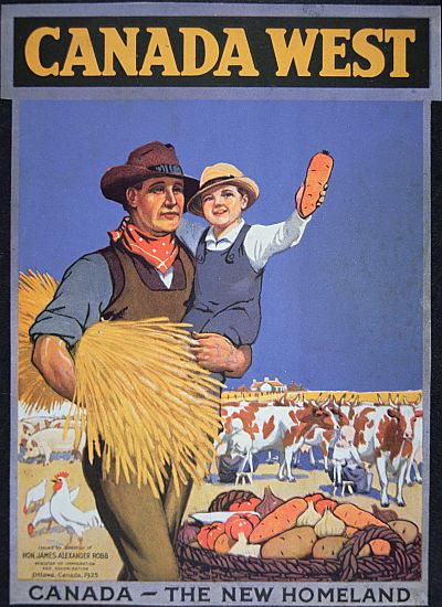 Poster promoting immigration to Canada à École canadienne