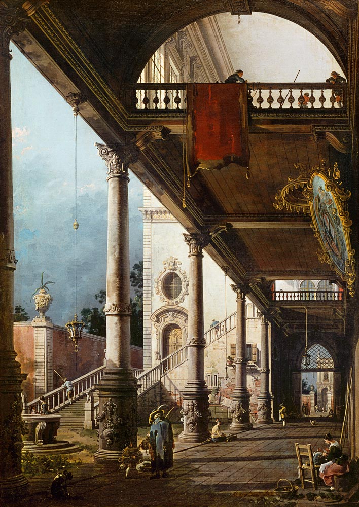 Capriccio avec des colonnades à Giovanni Antonio Canal