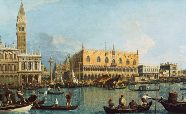 Le palais des Doges avec la Piazzetta à Giovanni Antonio Canal
