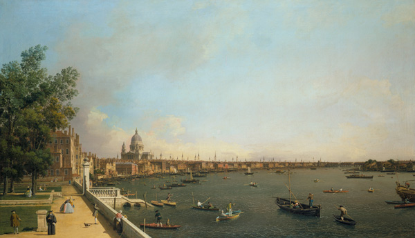 London. The Thames from Somerset House Terrace towards the City à Giovanni Antonio Canal