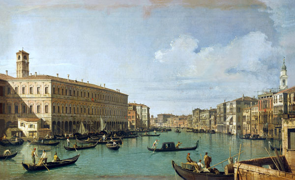 The Grand Canal from the Rialto Bridge à Giovanni Antonio Canal
