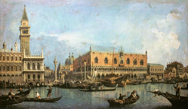 The Molo and the Piazzetta San Marco, Venice à Giovanni Antonio Canal