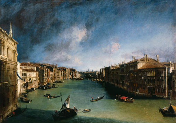 Le Canal Grande du Palazzo Balbi contre des Rialto à Giovanni Antonio Canal
