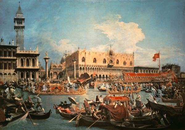 Le Bucentaur avant le palais des Doges à Giovanni Antonio Canal