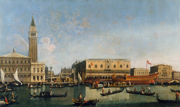 Venice / Doge s Palace / Painting / C18 à Giovanni Antonio Canal