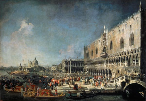 Accueil d'un envoyé français à Venise à Giovanni Antonio Canal
