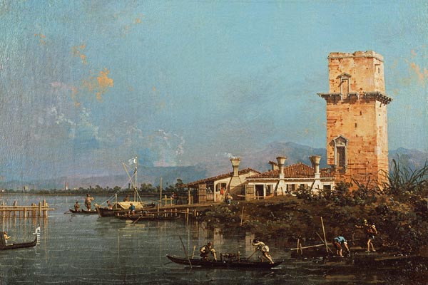 La Torre di Malghera (oil on canvas) à Giovanni Antonio Canal