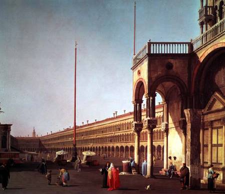 Piazza di San Marco, from the Piazetta, in Venice à Giovanni Antonio Canal