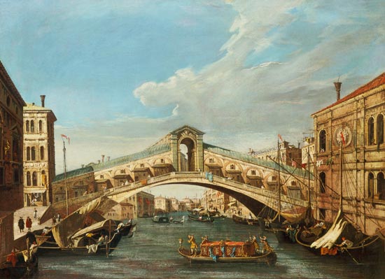 The Rialto Bridge, Venice à Giovanni Antonio Canal
