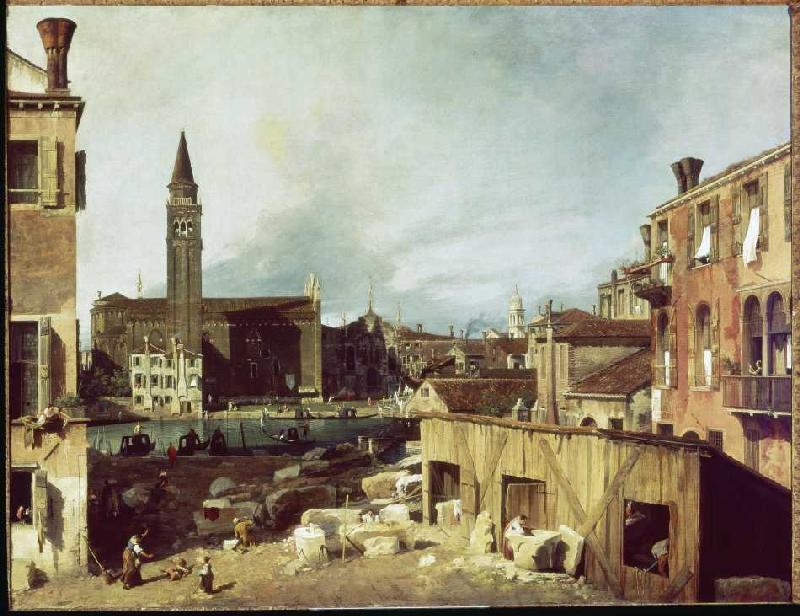 Venise, Canal Grande, Église u.Scuola della Carita à Giovanni Antonio Canal