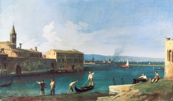 View of San Michele in Isola, Venice à Giovanni Antonio Canal