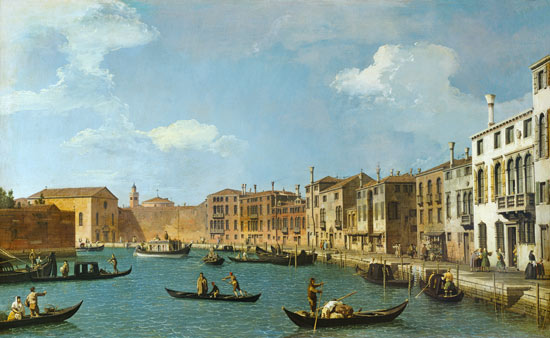 View of the Canal of Santa Chiara, Venice à Giovanni Antonio Canal
