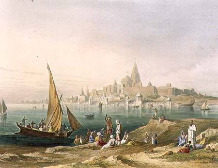 The Sacred Town and Temples of Dwarka, from Volume II of 'Scenery, Costumes and Architecture of Indi à Captain Robert M. Grindlay