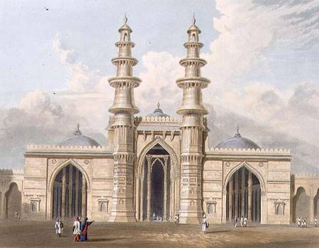 The Shaking Minarets of Ahmedabad, from Volume I of 'Scenery, Costumes and Architecture of India', e à Captain Robert M. Grindlay