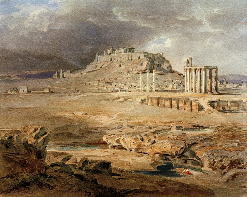 Acropolis et Olympe, Athènes à Carl Anton Joseph Rottmann