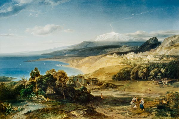 Taormina avec l'Etna à Carl Anton Joseph Rottmann